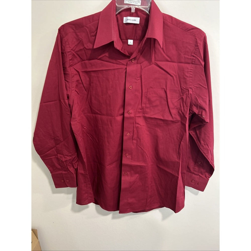 Pierre Cardin 16 Dark Red 32/33 Dress Shirt‎ Vintage